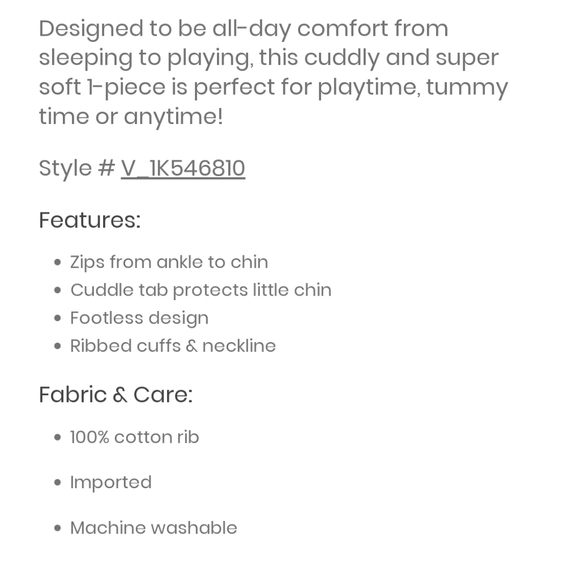 5/$25 Carter's | Chick Striped Zip-Up Footless Sleep & Play | Size 6months - Picture 5 of 6